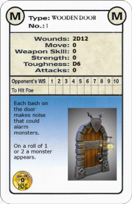 Warhammer Quest Unexpected Event Card - WOODEN DOOR